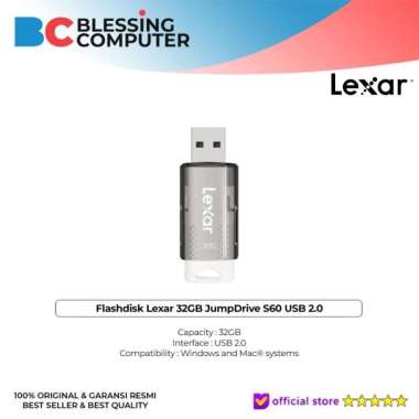 Flashdisk Lexar 32GB JumpDrive S60 USB 2.0 LJDS060032G-BNBNG
