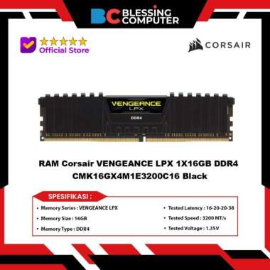 RAM Corsair VENGEANCE LPX 1X16GB DDR4 CMK16GX4M1E3200C16 Black