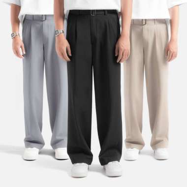 Kasual Celana Elite Wide Pant Premium Pria XL Black