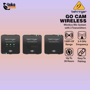 Behringer Go Cam Wireless - Digital Wireless Dual Clip On Microphone