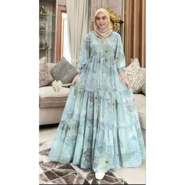 GAMIS CERUTI PREMIUM GAMIS CERUTY MOTIF BUNGA GAMIS SERUTI BUSUI Ld110cm (Standard) C