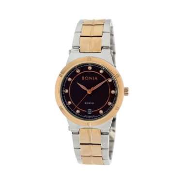 Jam Tangan Wanita Bonia BNR129 Rosso Stainless Steel Silver rosegold