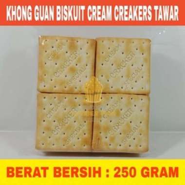 Khong Guan Cream Crackers 250 gr | Biskuit Kiloan | Cemilan jadul | Gabin Cream Crackers
