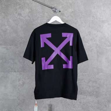 Kaos OFF WHITE CARAVAGGIO OPERA PURPLE ARROW BLACK Tshirt 100% ORIGINAL M