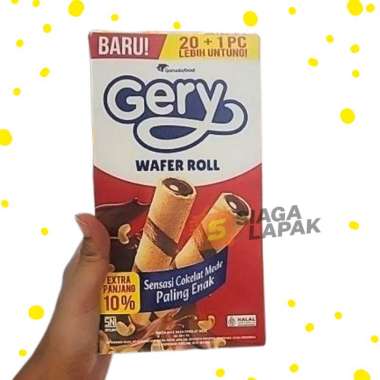 Gery Wafer Roll Coklat Mede 1 BOX Biskuit Roll Chocolate