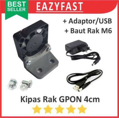 Kipas Fan Pendingin Rak 4cm GPON EPON OLT HSGQ Kabel FO Fiber Optik Optic Server Rack Hub Siku Luban