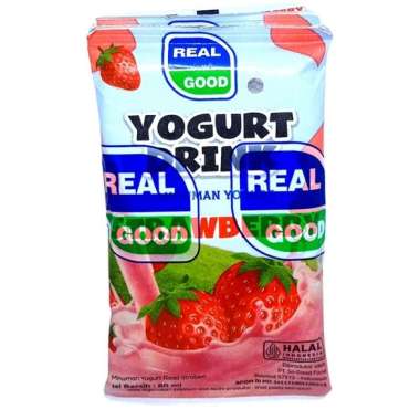 S19085 REAL GOOD STRAWBERRY YOGURT DRINK 80ML X 5`S MAJU BERSAMA (20241122)