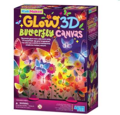 4M MAINAN EDUKATIF GLOW 3D BUTTERFLY CANVAS