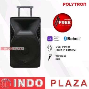 SPEAKER POLYTRON PORTABLE KARAOKE BLUETOOTH PASPRO-15F5
