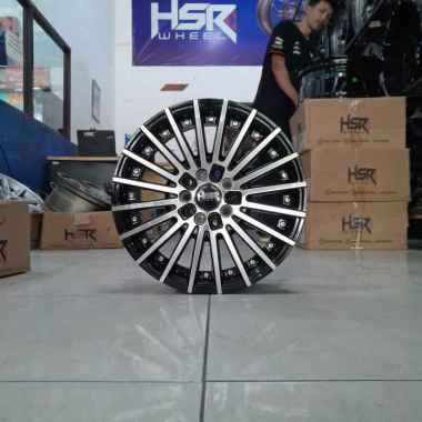 HSR Velg R15 Tandam untuk mobil Ertiga, Innova Pelek Ring 15 black polish two tone - Jari jari, raci