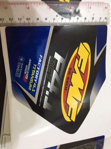 Sticker fmf untuk knalpot. Ukuran universal