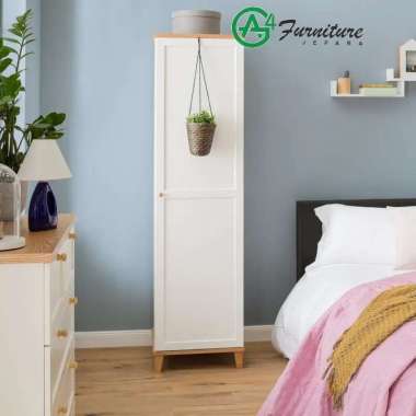Lemari Pakaian 1 Pintu Minimalis Mini - Kayu Mahoni