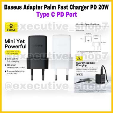 Baseus Adapter Palm Fast Charger PD 20W - Type C PD Port Cluster Black