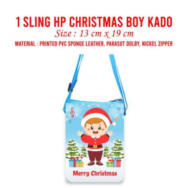 Sling HP Natal Tas Selempang Anak Souvenir Kristiani Christmas Hadiah Natal Gereja Sekolah Minggu 1