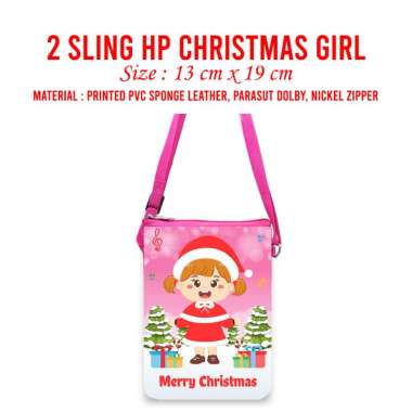 Sling HP Natal Tas Selempang Anak Souvenir Kristiani Christmas Hadiah Natal Gereja Sekolah Minggu 2 