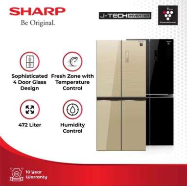 Kulkas sharp 4 pintu SJ-IF51PG BK/CG inverter lemari es SJ-IF51