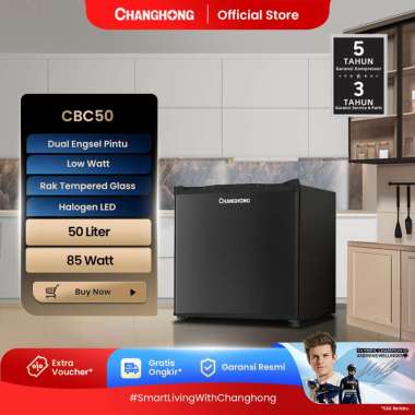 Changhong Kulkas Mini Bar (Refrigerator) Lemari Es Kapasitas 50 Liter CBC 50 (Semi Auto Defrost) (Ad