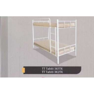 Bunk Bed Tempat Tidur Tingkat Besi White Putih single Rangka Saja