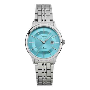 Jam Tangan Wanita Alexandre Christie Classic Steel AC 8348 LD BSSLB Ladies Baby Blue Dial Stainless 