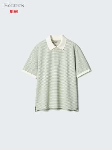 UNIQLO JWA JW ANDERSON Kaos Polo Dry Pique Garis garis GREEN XL
