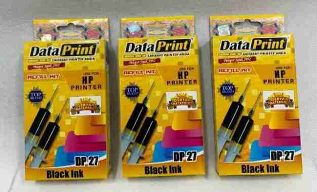 TINTA DATA PRINT DP 27 BLACK / TINTA SUNTIK HP HITAM