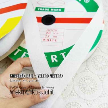 1 METER KRETEKAN BAJU / PEREKAT BAJU LEBAR 2.5 CM MERAH