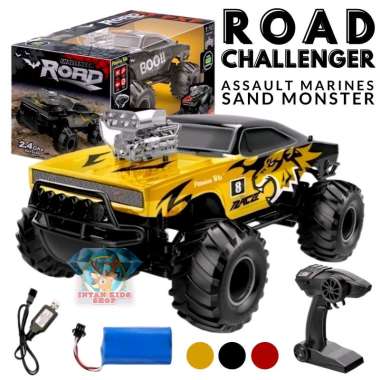 MAINAN ANAK MOBIL REMOTE CONTROL 1:10 ROAD CHALLENGER ASSAULT MARINES SAND MONSTER 2.4 GHZ JEEP OFF-