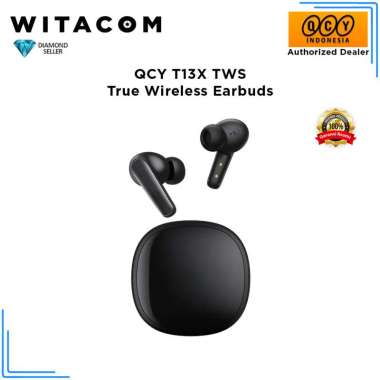 WITACOM - QCY T13X TWS True Wireless Earbuds - Garansi Resmi Hitam