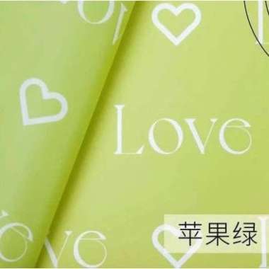 Kertas Buket Motif LOVE | Buket Bunga Flower Wrapping Kertas Bunga Flower Paper Cellophane | Bouquet