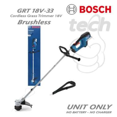Mesin Potong Rumput Senar Baterai Cordless Grass Trimmer 18V Bosch GRT 18V-33 - Unit Only