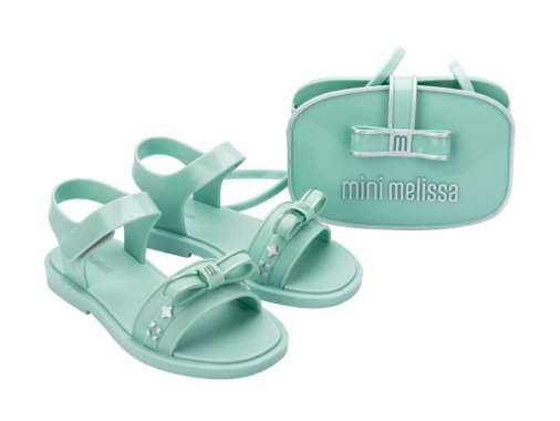 [Buy 1 Free 1 Bag] - Mini Melissa SS25 Charming Inf Green/Silver Sandal Anak Perempuan (36024BF6930)