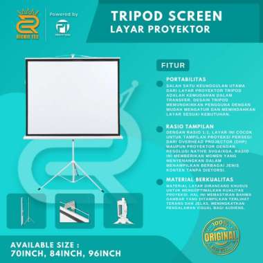 Screen Projector 96 Inch Tripod / Layar Proyektor 96 Inch Tripot