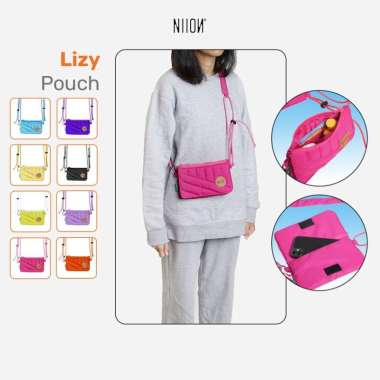 Niion Lizy Sling Bag / Tas Selempang Wanita Pria Black
