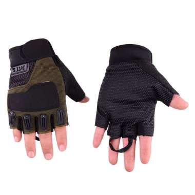 Sarung Tangan Motor Sepeda Setengah Jari Tactical Glove Half Finger Hijau