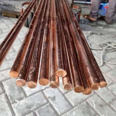 grounding rod as tembaga 12 mm x 1 meter - tembaga murni