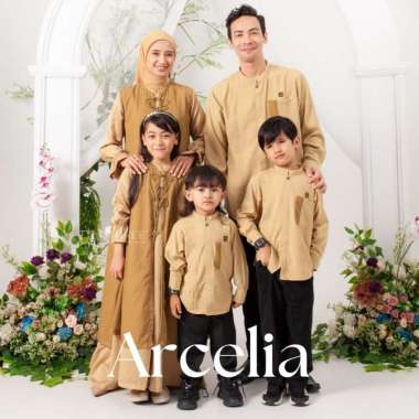 Dthree - Sarimbit Keluarga Arcelia ( Khaki ) / Baju couple keluarga / Sarimbit Keluarga Muslim Kemej