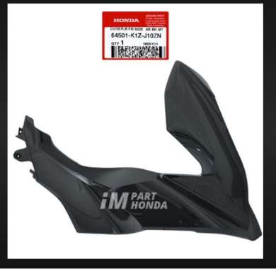 64501-K1Z-J10ZN Cover Sayap Kanan PCX 160 Hitam Glossy