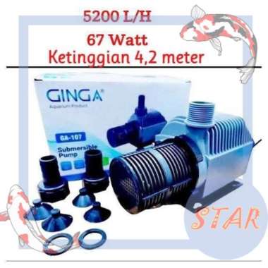 GINGA GA 107 GA107 Pompa Air Celup Kolam IKAN Aquarium GA107 water pump