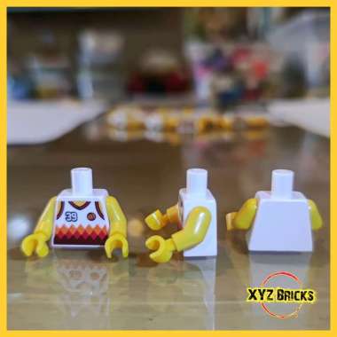 LEGO PARTS 973pb3708c01 Torso White - Basketball Jersey Tank Top with 39 and Orange and Red Diamonds