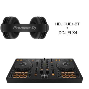 PIONEER DDJ-FLX4 DDJ FLX4 DJ controller + PIONEER HDJ CUE1BT Headphones