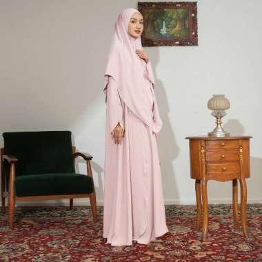 Lozy Hijab - Aisha Abaya (Abaya Dress Haji dan Umrah) Pink Pastel