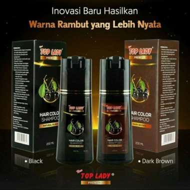Top Lady Premium Hair Color Shampoo 200ml Black