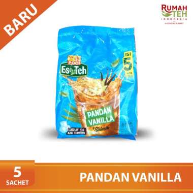 Instant Powder Es Teh Poci Teh Pandan Vanilla Selasih 1 pack (isi 5 sachet)