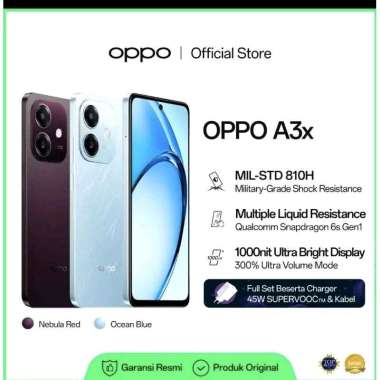OPPO A3X 4/64 | 4/128 | 6/128 GARANSI RESMI OPPO 4/128 Merah