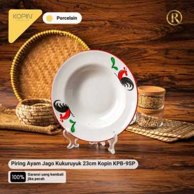 Piring Ayam Jago Kukuruyuk 23cm Kopin KPB-9SP Porcelain Keramik