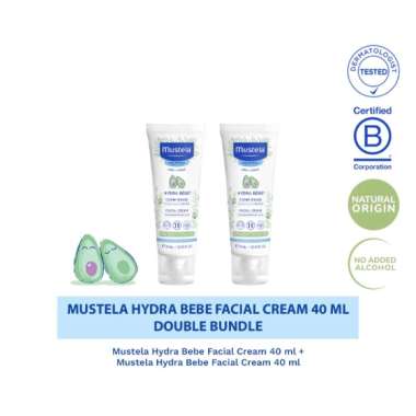 Mustela Hydra Bebe Facial Cream Double Bundle - Krim Wajah Bayi