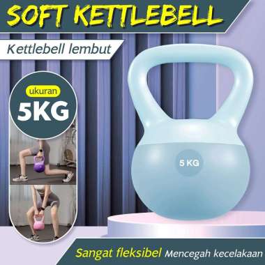 BG SPORT Kettlebell Lunak | Dumbell Set | Peralatan Kebugaran Rumah | Neoprene Soft Kettlebell 5KG B