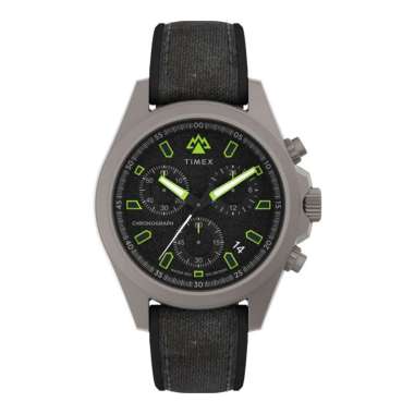 Jam Tangan Pria Timex Expedition TW2V96300 Men Field Chrono Recycled Mixed Materials Black Dial Blac