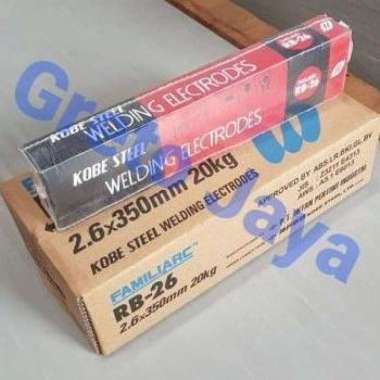 ( RB-26 ) Kawat Las Kobe Steel 2.6mm x 350mm (5kg) RB 26 Welding Electrodes 2,6 2.6 mm Not Specified