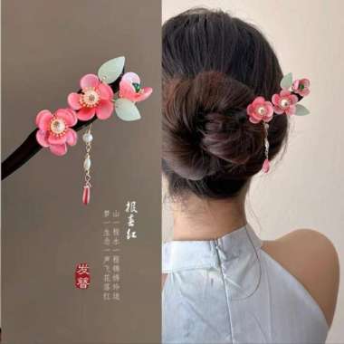 Tusuk Konde Cheongsam Tusuk Sanggul Kayu Sangjit Chinese Style Premium - Varian 1